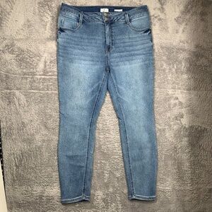True Craft Skinny Jeans Womens 14 Blue High Rise Stretch Medium‎ Wash Denim